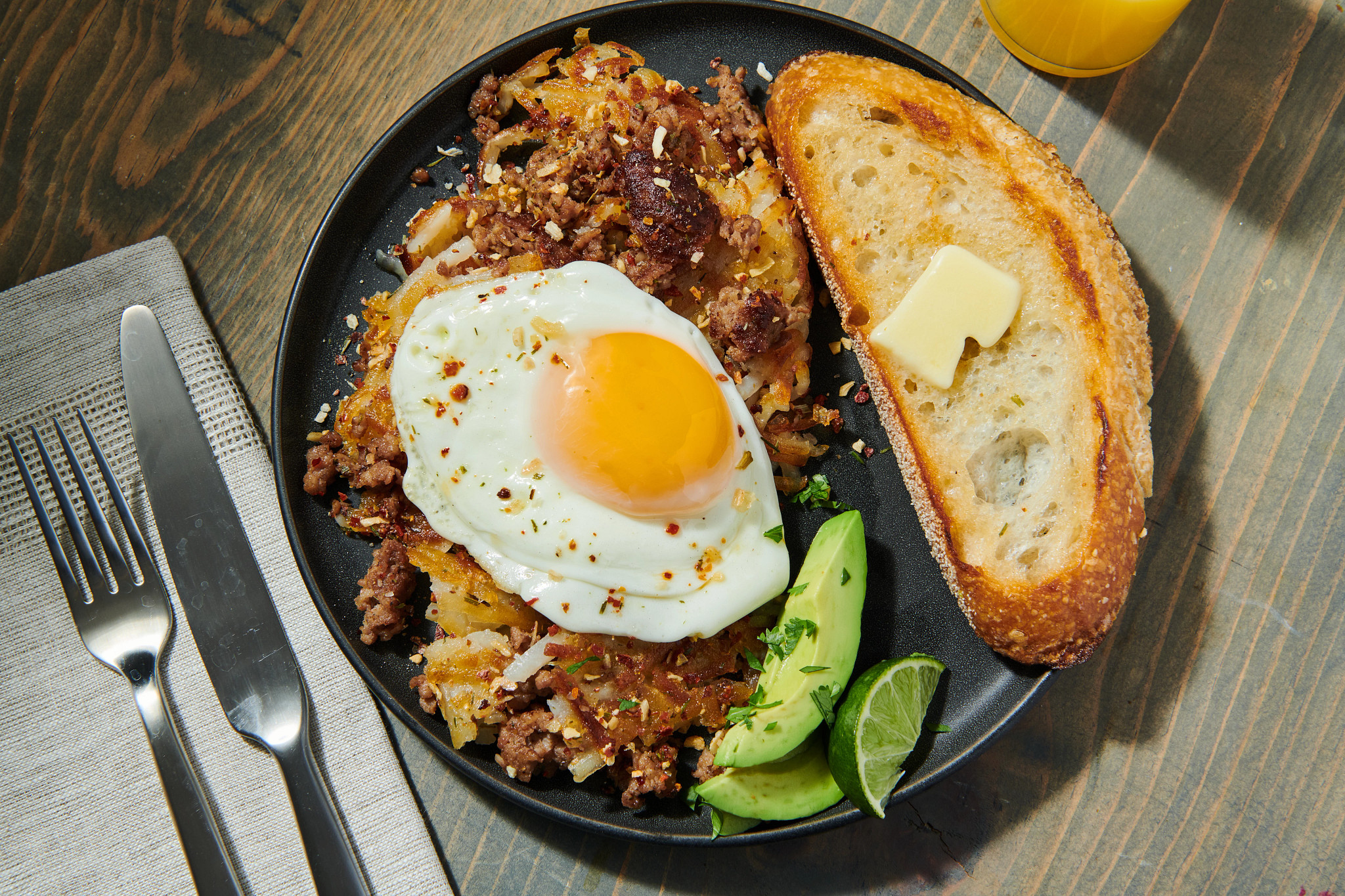 Sausage Hash Browns & Eggs