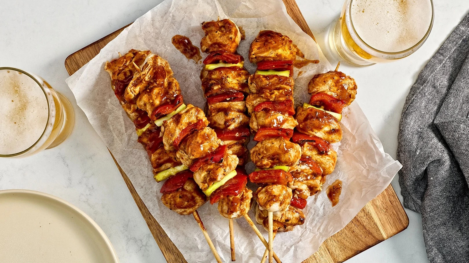 Brochettes de poulet jerk habanero et mangue