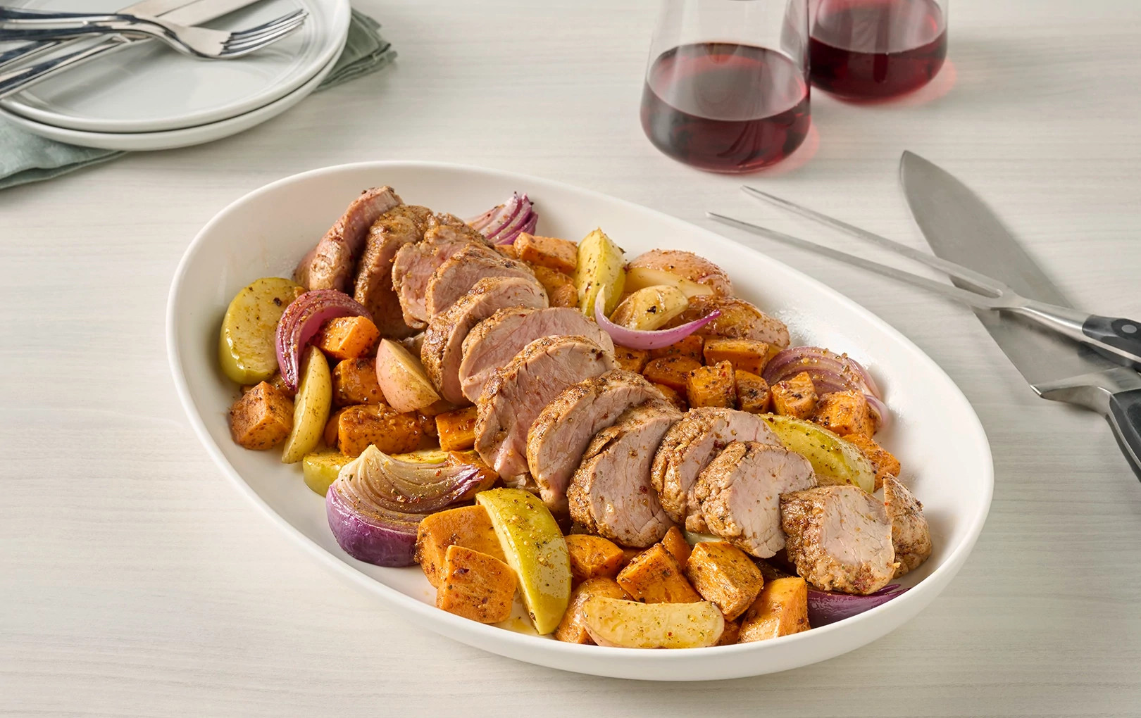 Sheet Pan Smoky Sweet Pork Tenderloin & Vegetables