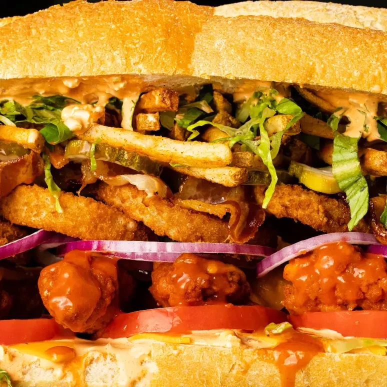 Franks RedHot Mega Buffalo Chicken Hero Franks RedHot Mega Buffalo Chicken Hero
