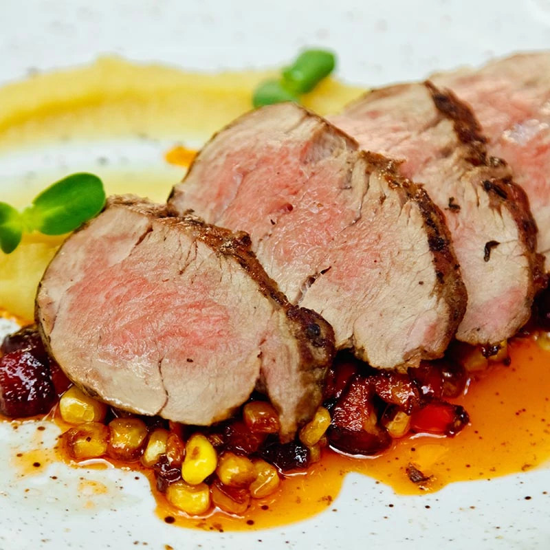 Filetto di maiale alla griglia con glassa di miele e sidro di mele