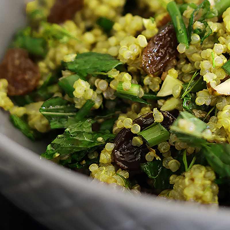 Taboulé de quinoa vert (vegan et sans gluten)