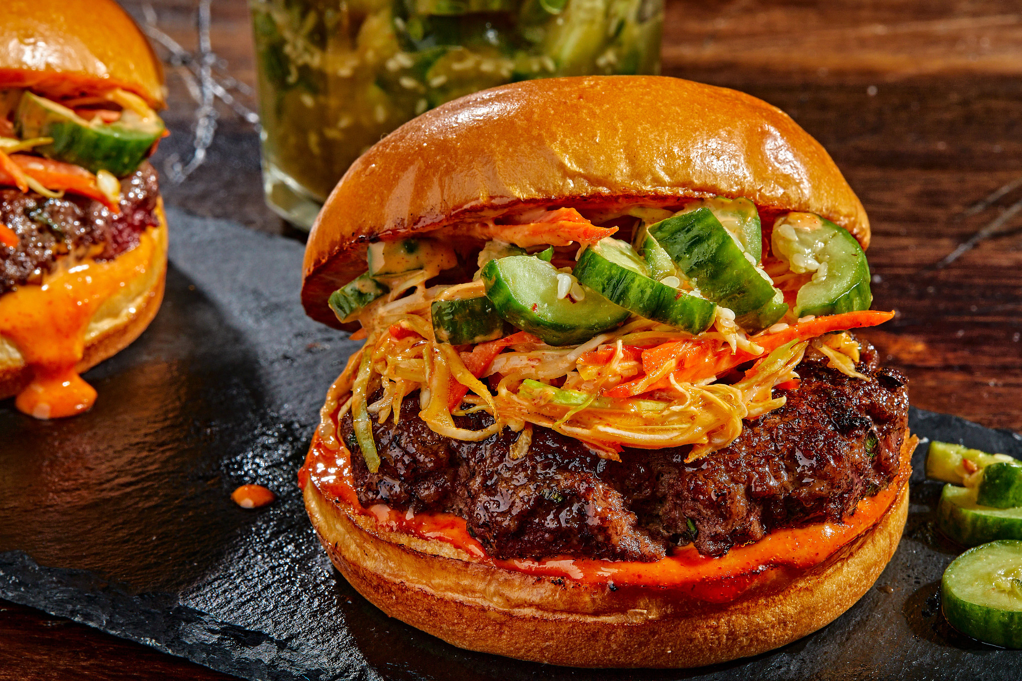 Korean “Twice Smashed” Burger