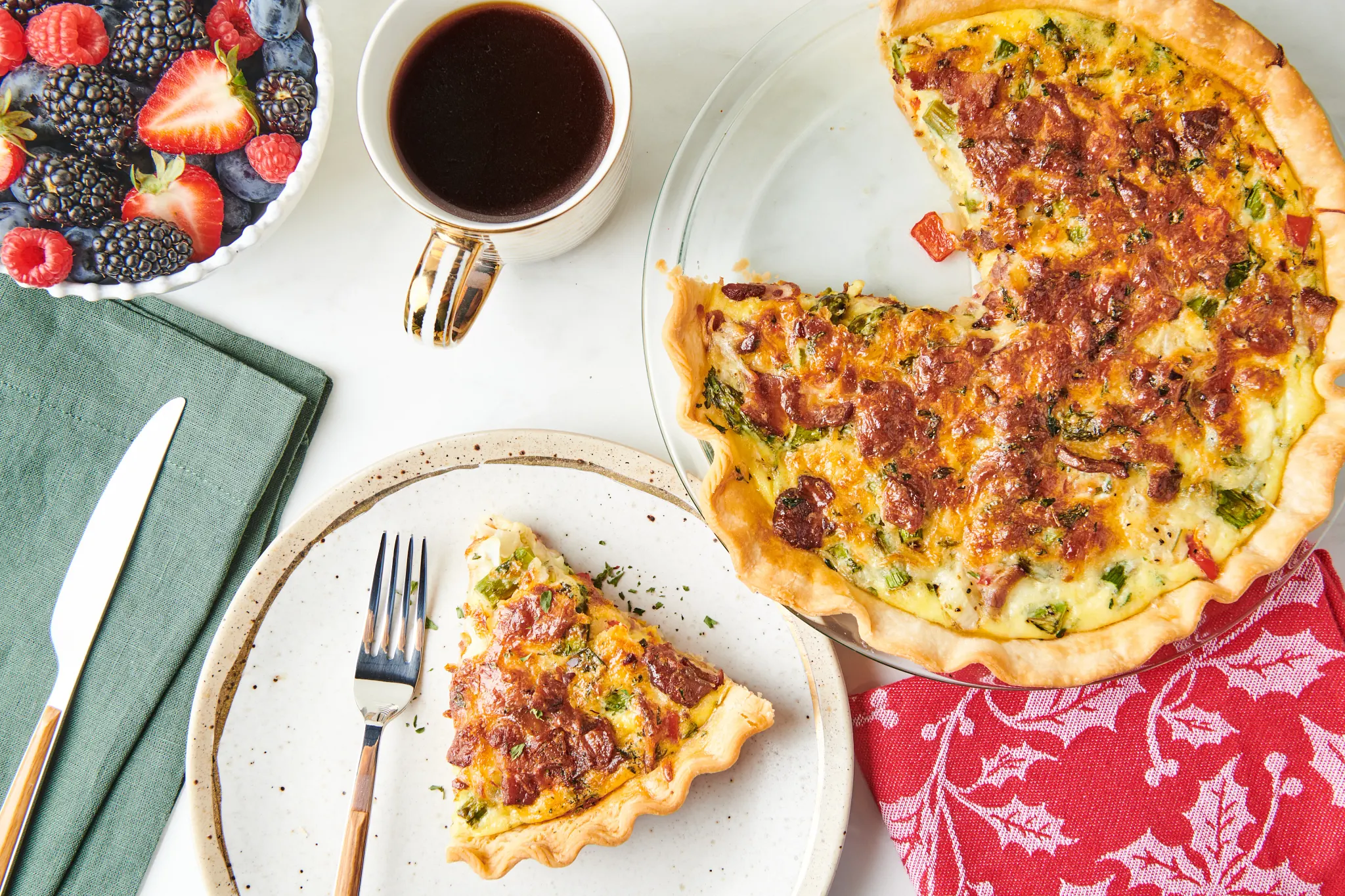 Veggie Bacon Quiche