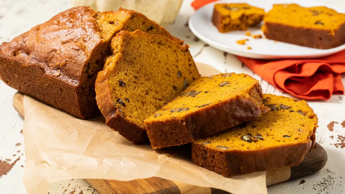 Pumpkin Ginger and Walnut Bread