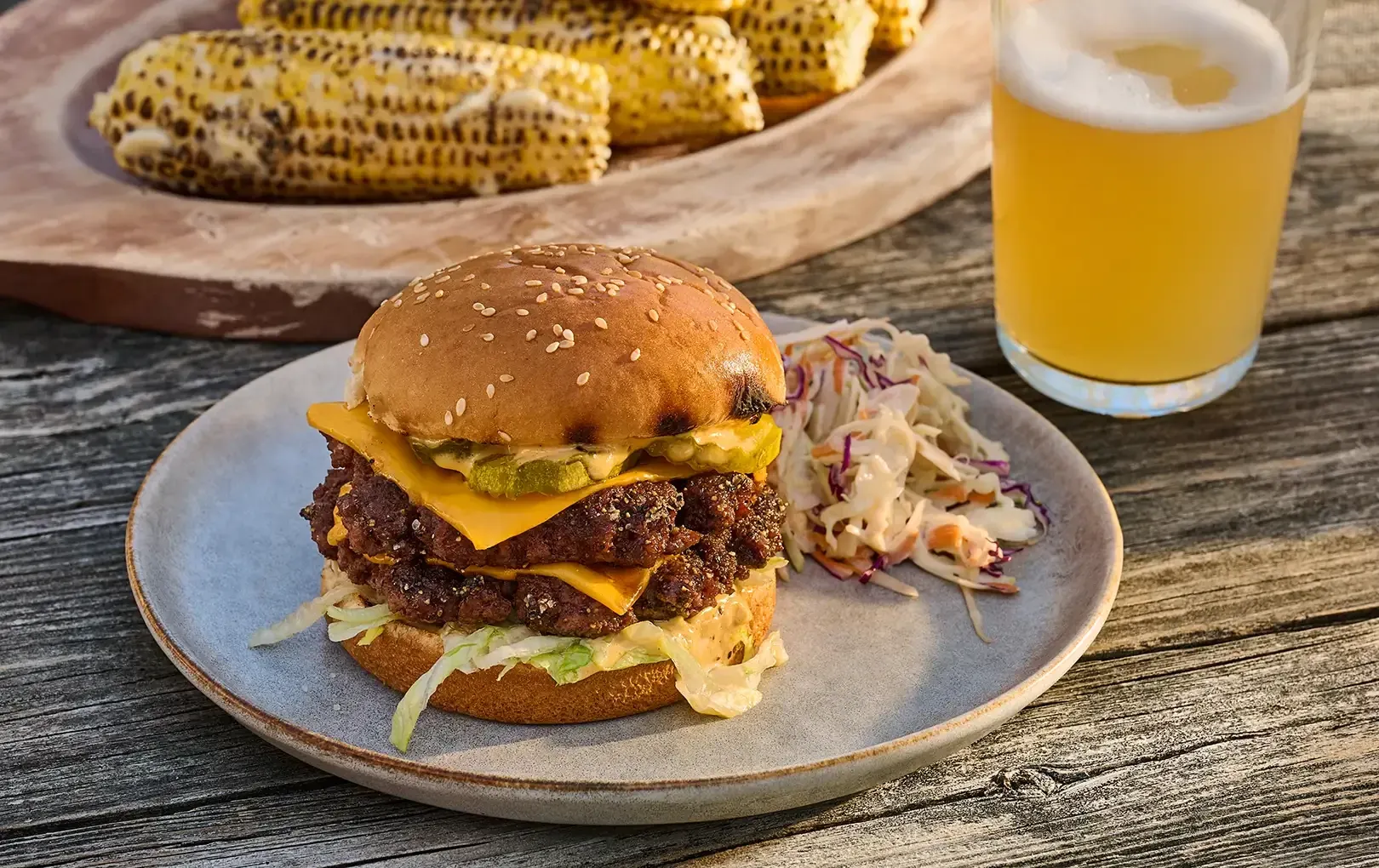 Double Stacked Smashed Burgers