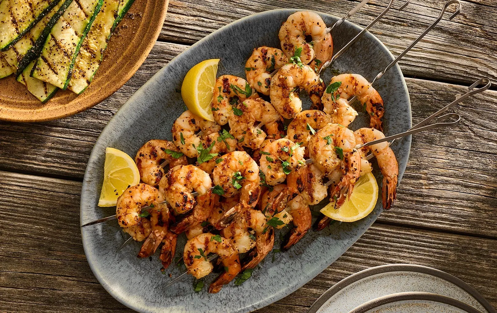 Garlic Butter Grilled Shrimp