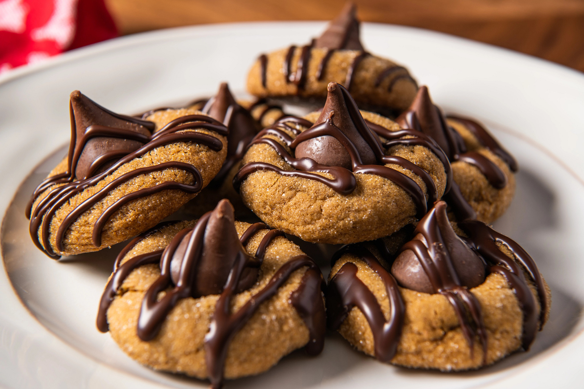 Double Chocolate Kissed Gingerbread Thumbprint Cookies McCormick