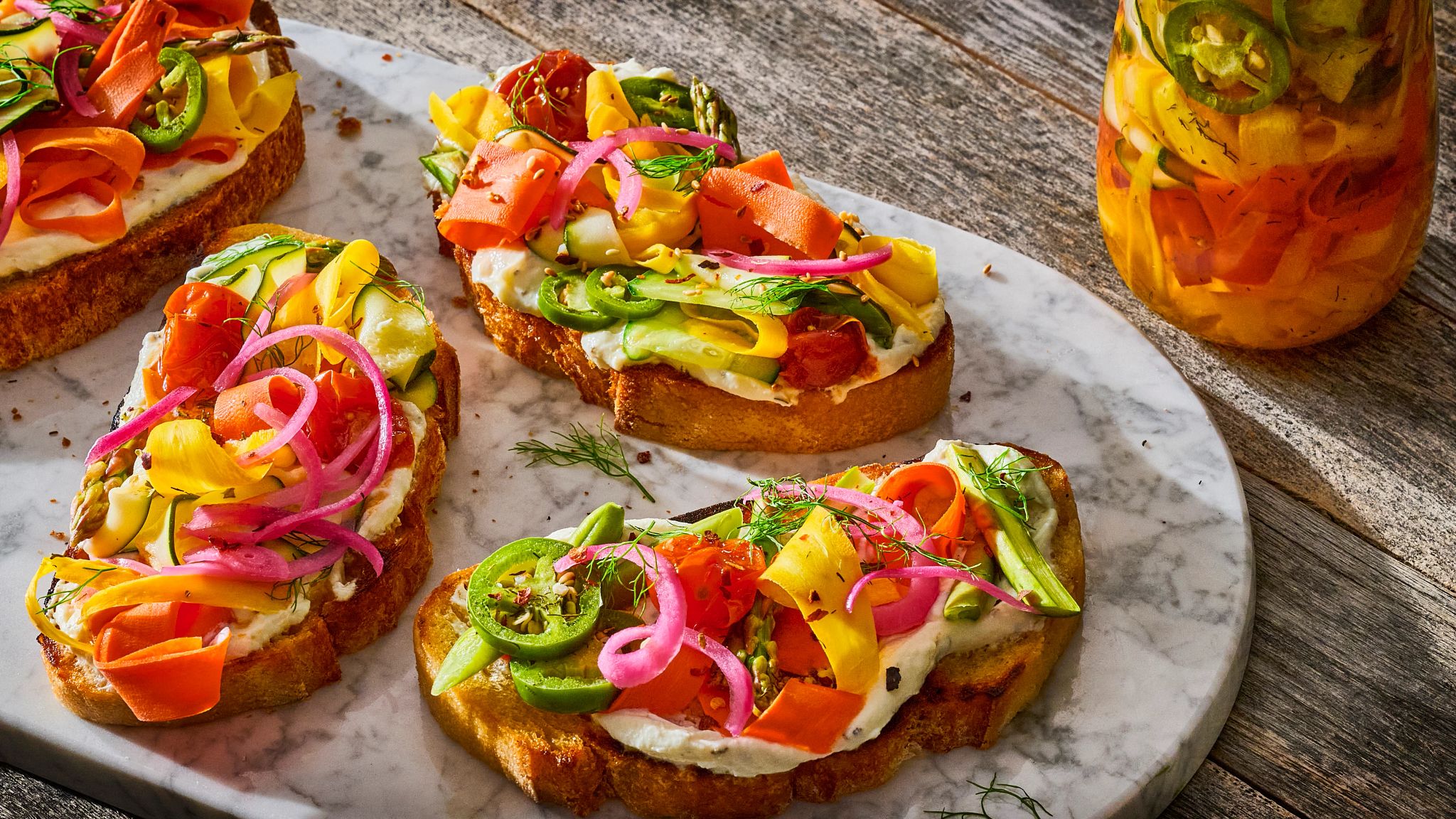 Pickled Veggie Toast