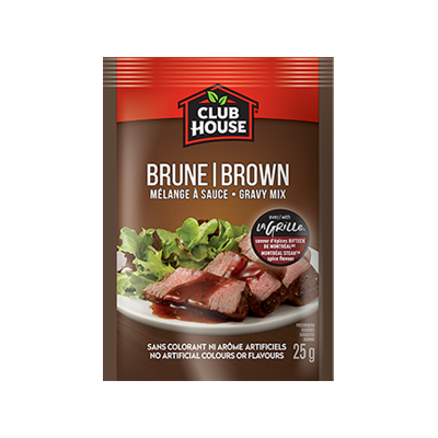 brown gravy mix with club house la grille montreal steak spice flavour