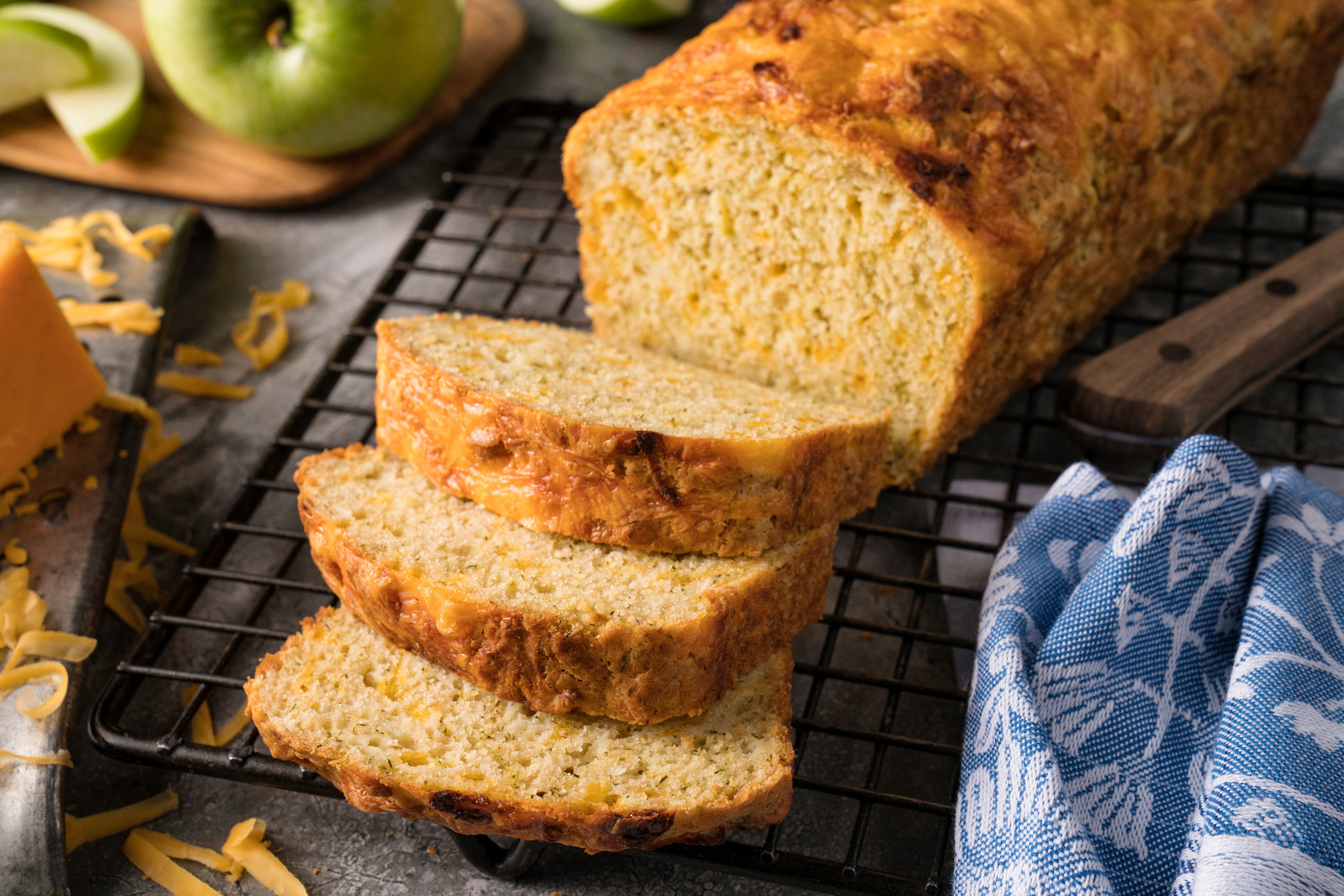 Herbed Apple and Cheddar Quick Bread