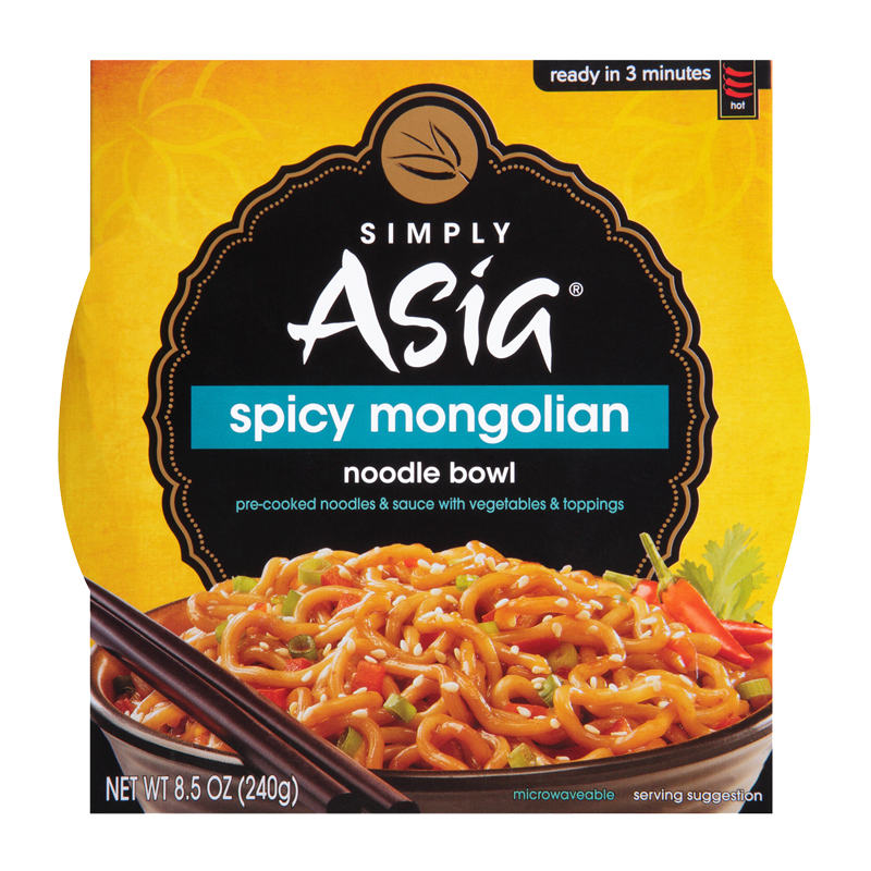 spicy mongolian noodle bowl