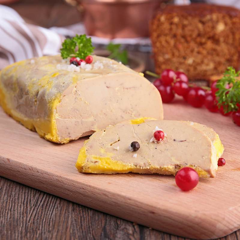Foie gras con pan de especias