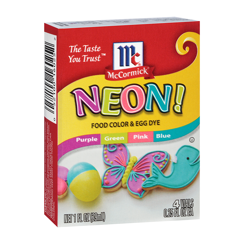 assorted neon food colors and egg dye