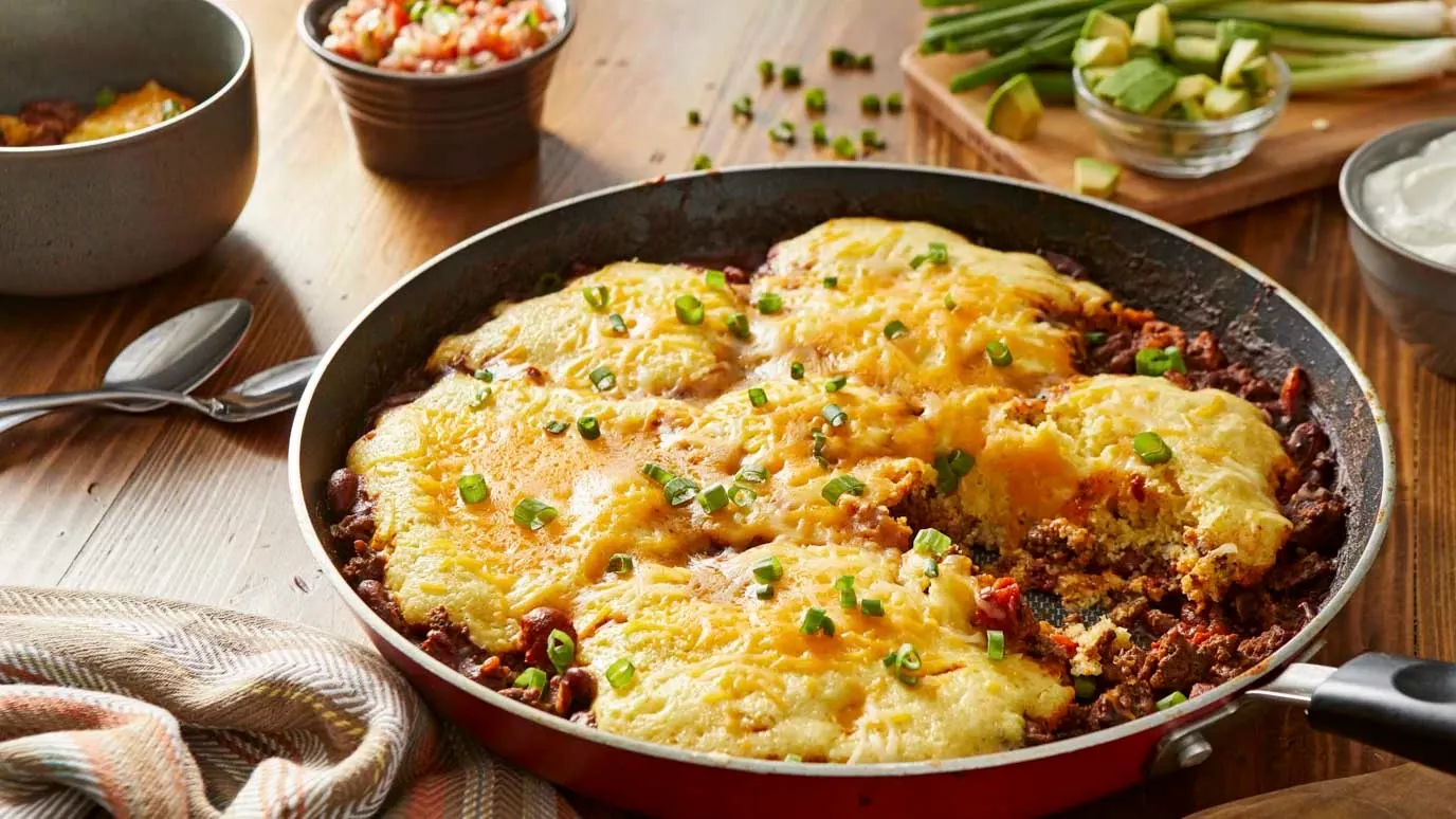 Chili Cornbread Skillet
