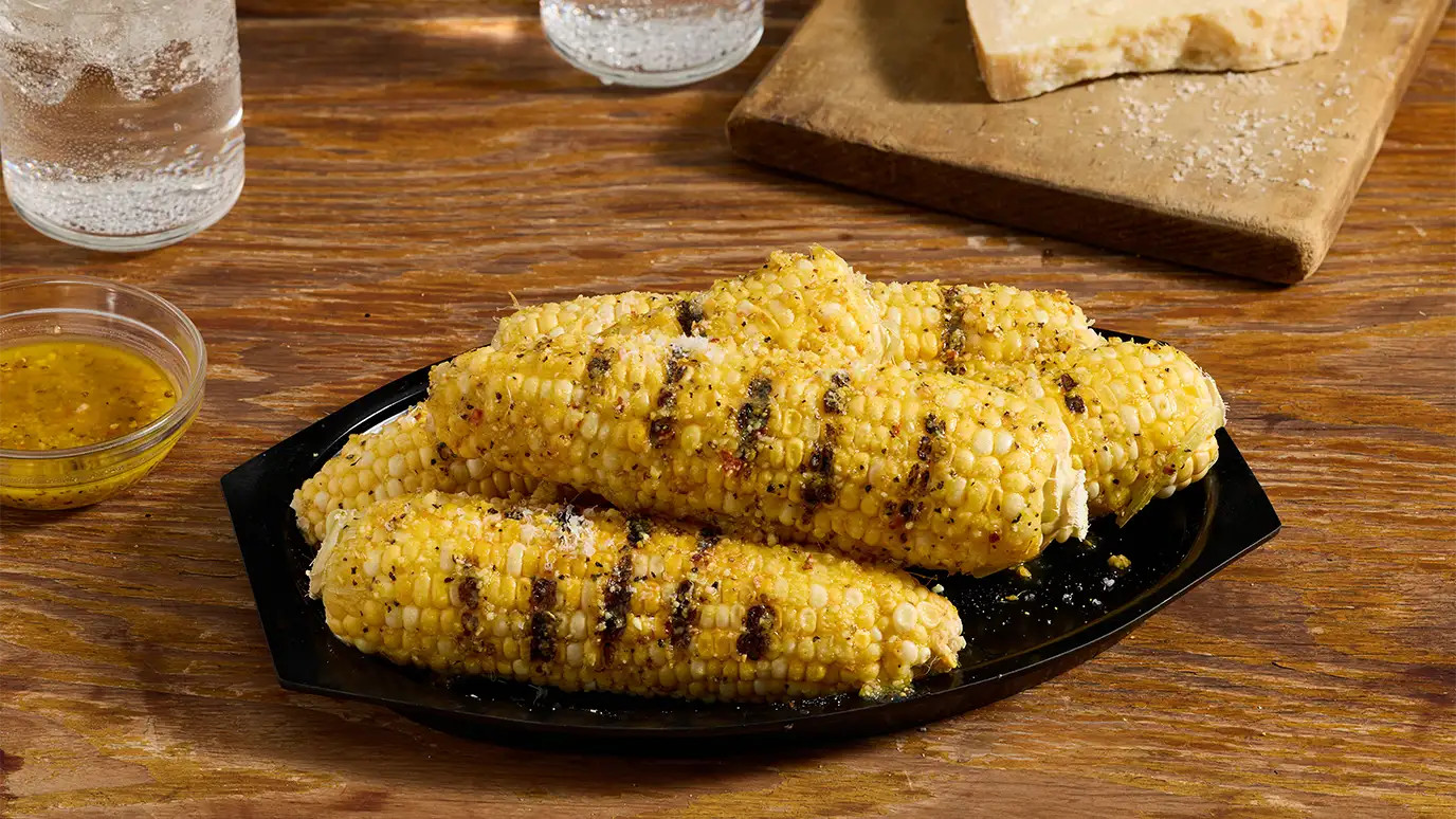 Grilled Garlic Butter Parmesan Corn