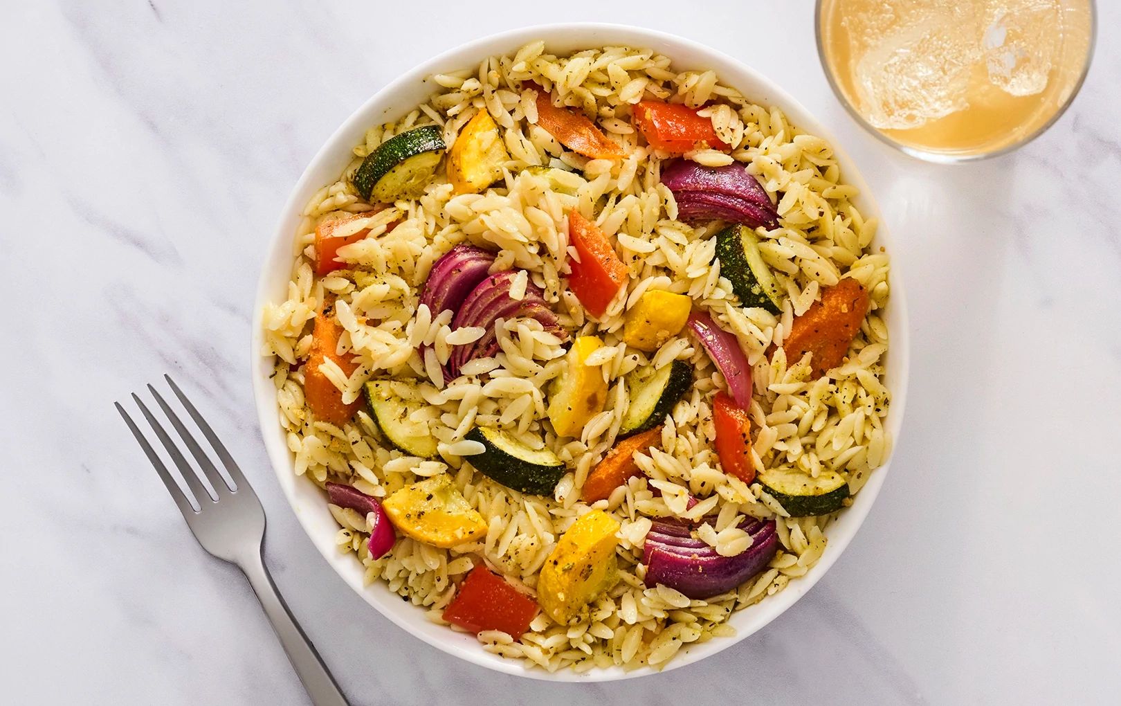 Perfect Roasted Vegetable Orzo Salad