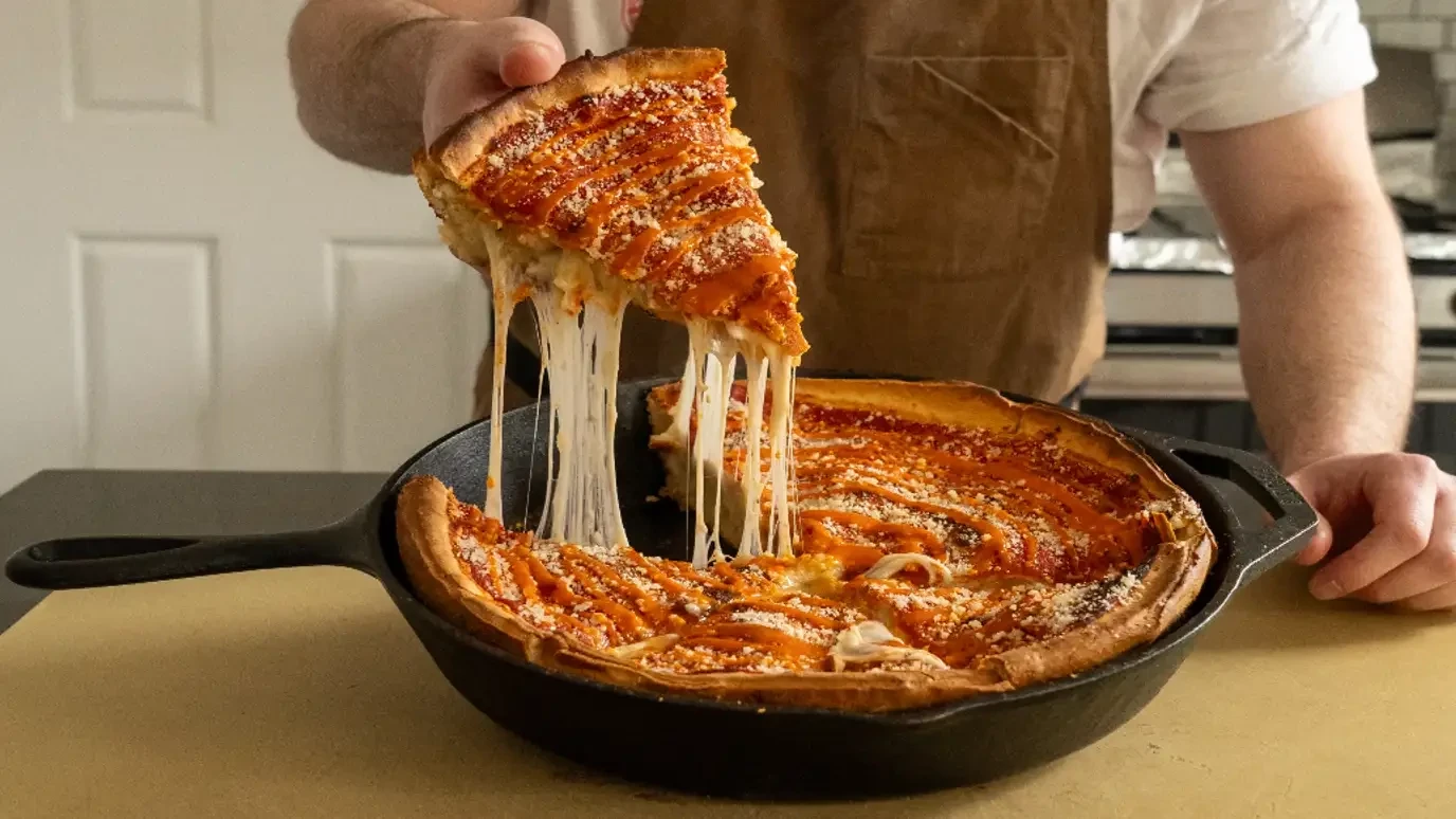 Franks RedHot Buffalo Chicken Stuffed Pizza