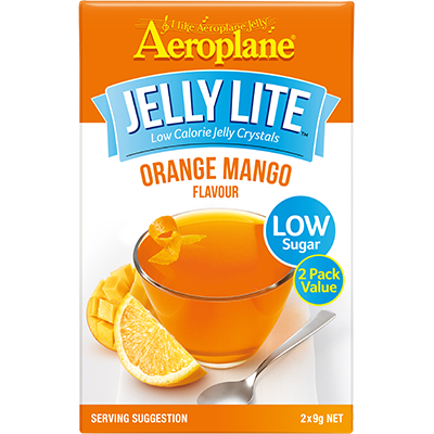 Aeroplane Jelly Lite Orange Mango Flavoured Jelly Crystals