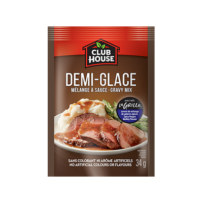demi glace gravy mix with club house la grille spicy pepper medley flavour