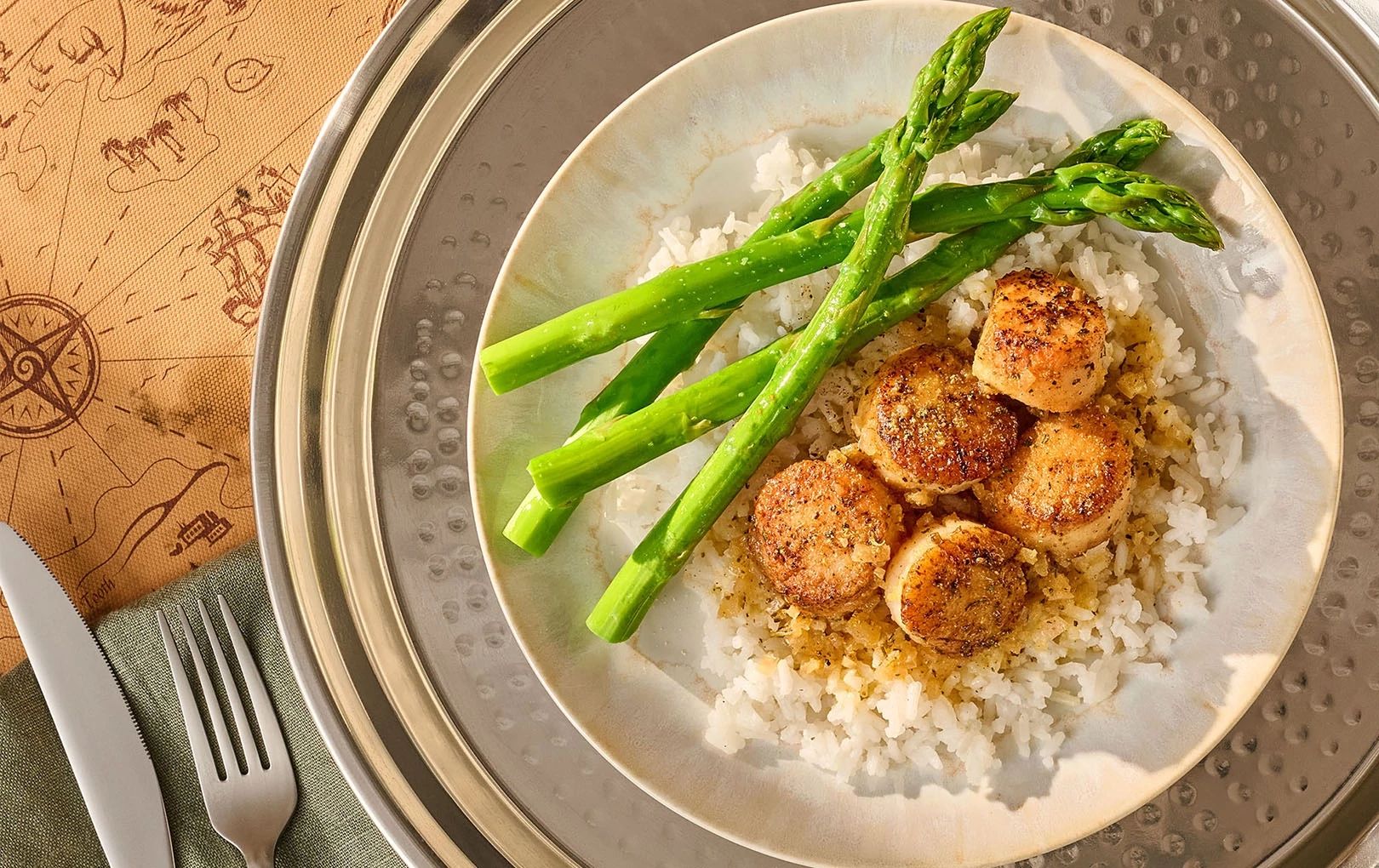 Pan-Seared Scallops with Lemon Curry Butter