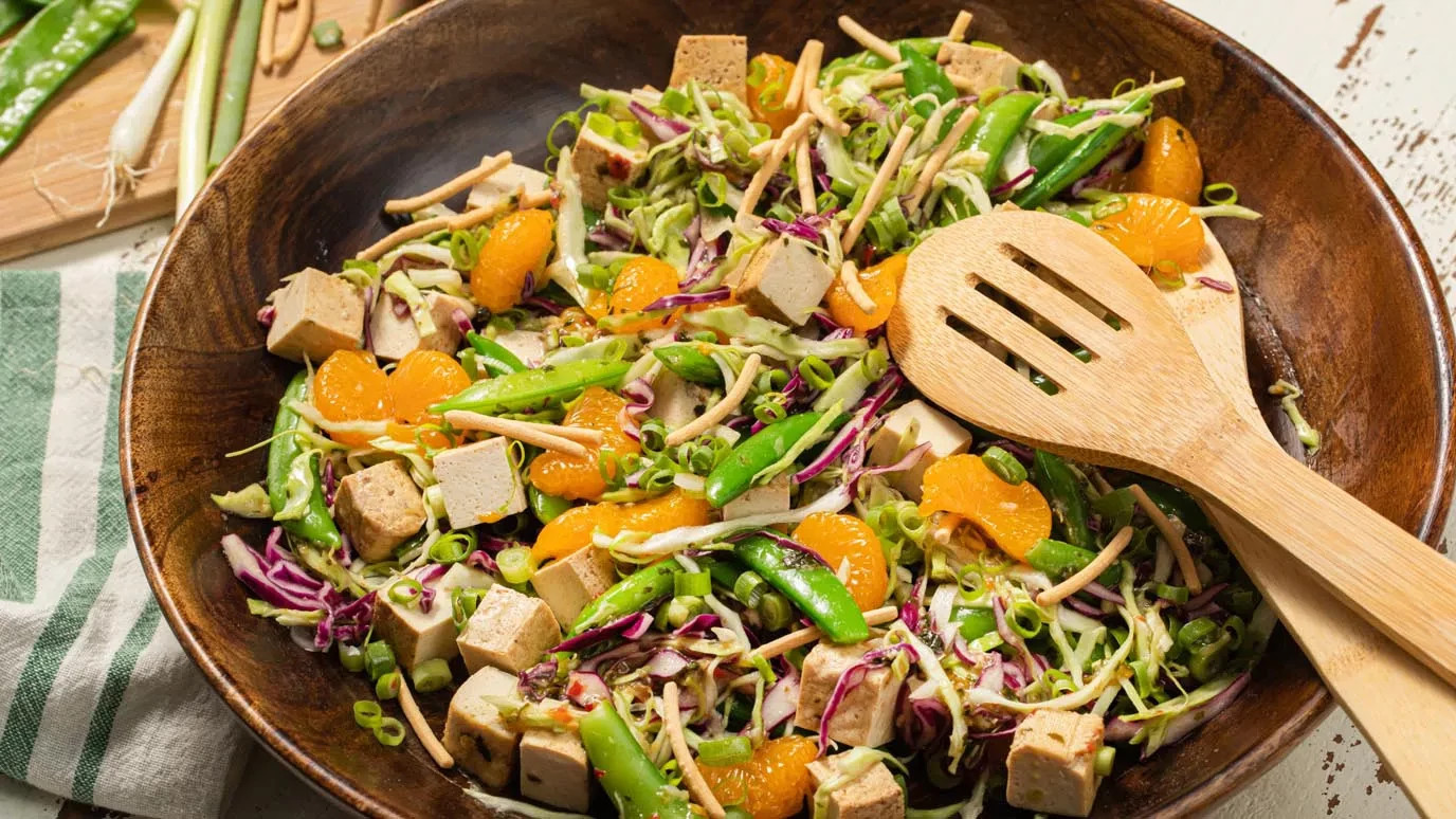 Cabbage Salad with Ginger and Cilantro Dressing