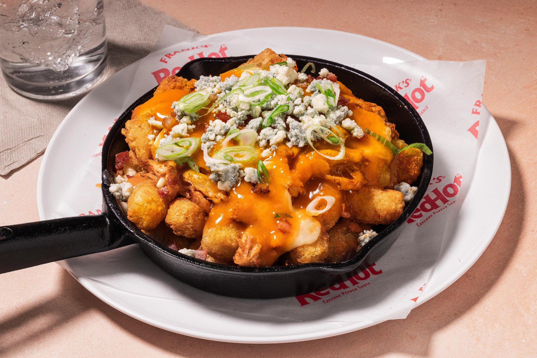 Garlic Buffalo Poutine Tots